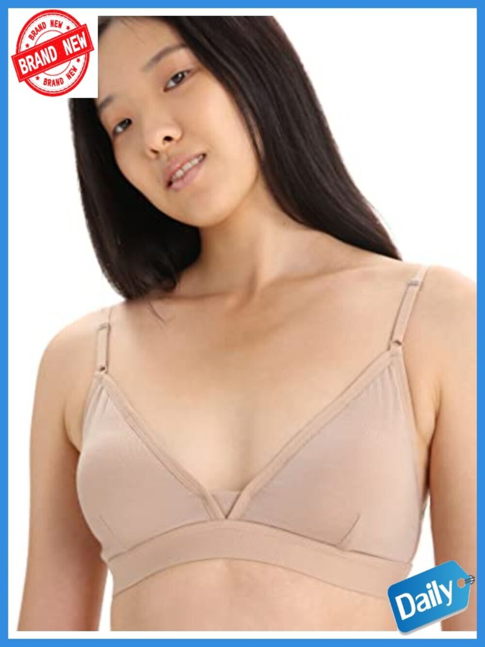 Merino Wool Padded Sports Bra with Inserts Adjustable Straps